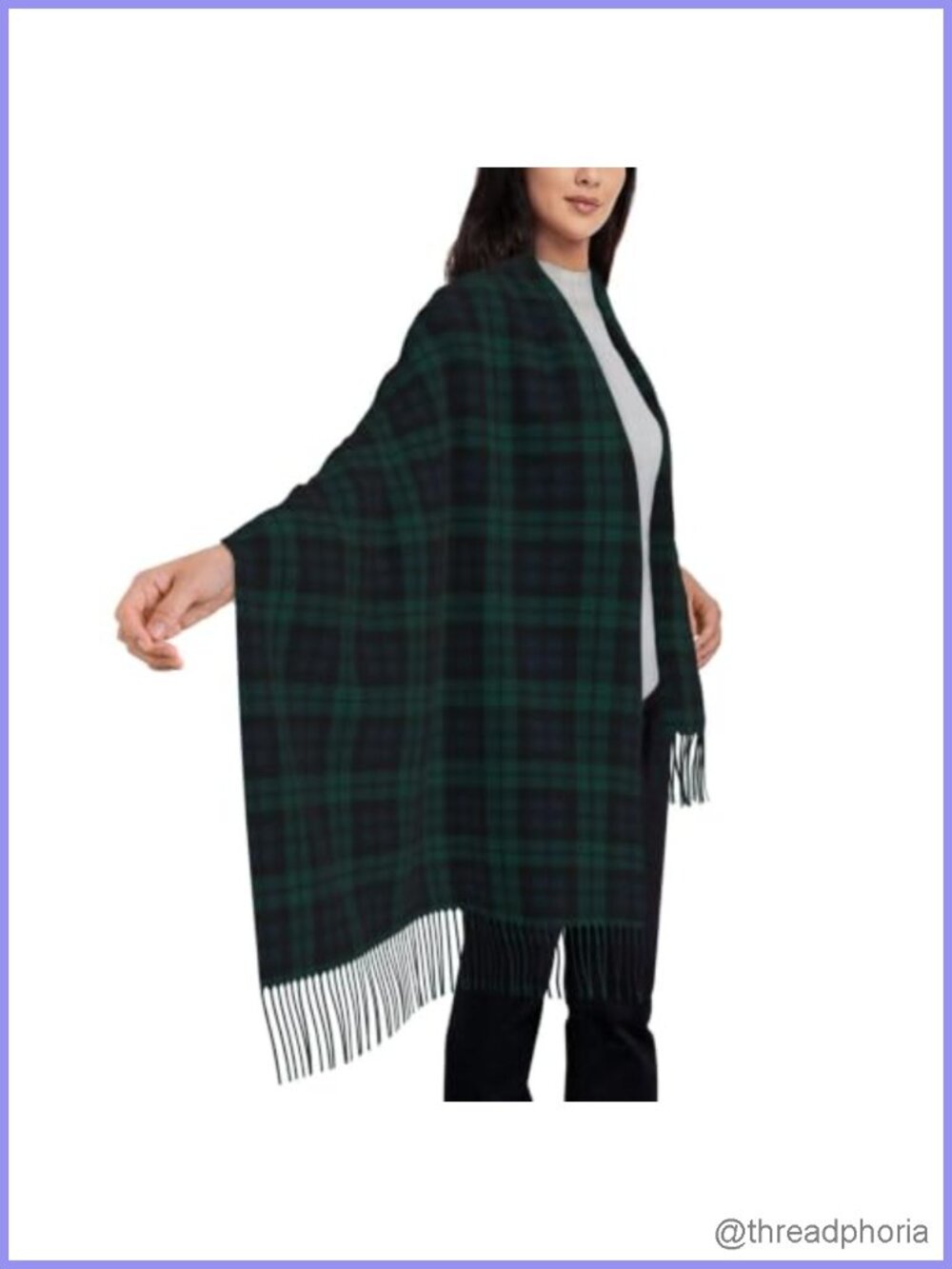 Plaid Scarf Wrap Shawl for Men and Women 78x28 Inches Viscose